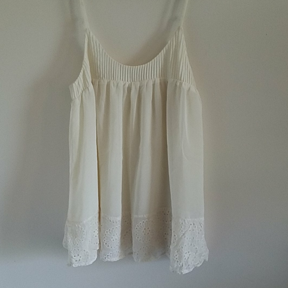 Sweet Cream Eyelet Top